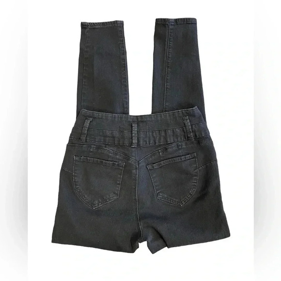 Refuge Push Up Black Denim Skinny High Waisted Jeans Size 03 - Picture 2 of 9